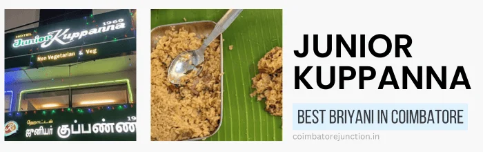 Hotel Junior Kuppanna - South India Focused Briyani in Coimbatore