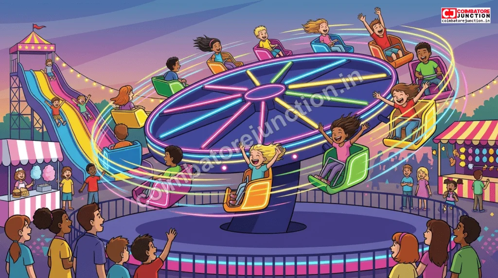 Giant Twister spinning ride at Ooh-La-La Carnival Coimbatore 2026 adventure zone