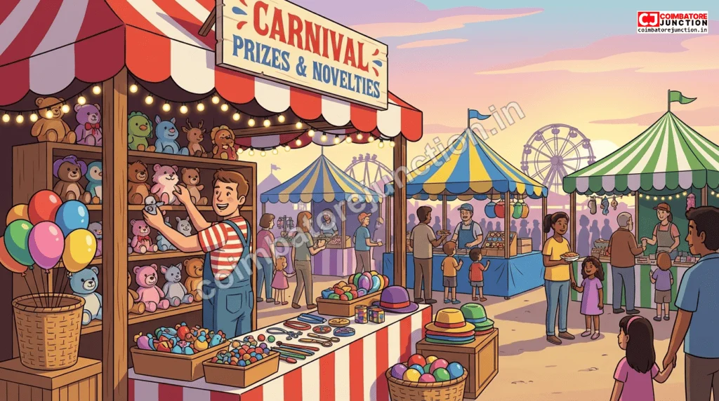 Vendor stalls at Ooh-La-La Carnival Coimbatore 2026 available for booking through SK Venue Solutions